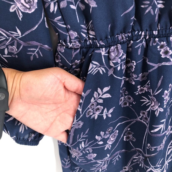 Lucca Couture Womens Size Medium Long Sleeve Keyhole Back Lightweight Romper - Picture 7 of 10